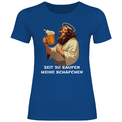 Zeit zu saufen meine Schäfchen - Damenshirt Royal Blue