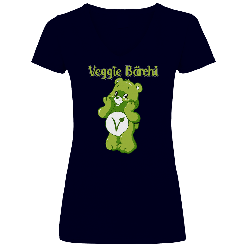 Veggie Bärchi - Glücksbärchi - V-Neck Damenshirt