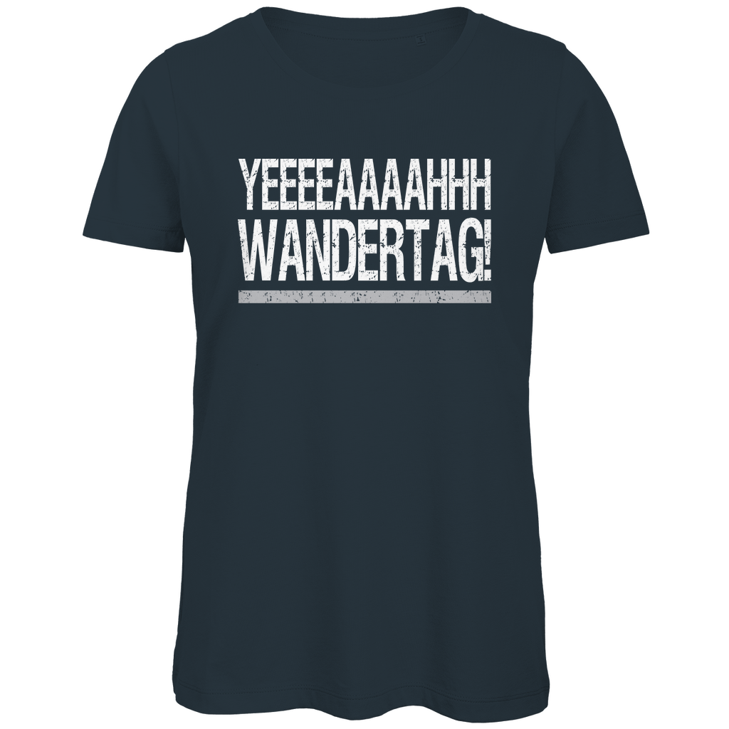 YEEEAH Wandertag! - Damen Premium Bio T-Shirt Dark Grey