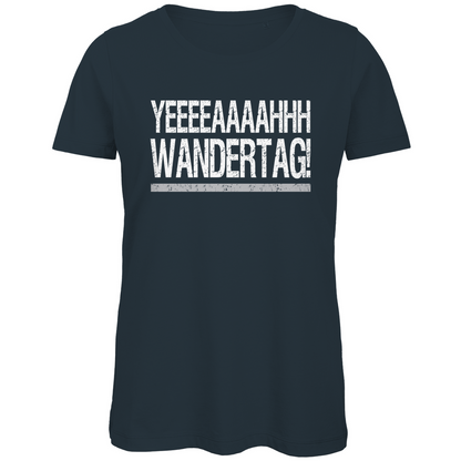 YEEEAH Wandertag! - Damen Premium Bio T-Shirt Dark Grey