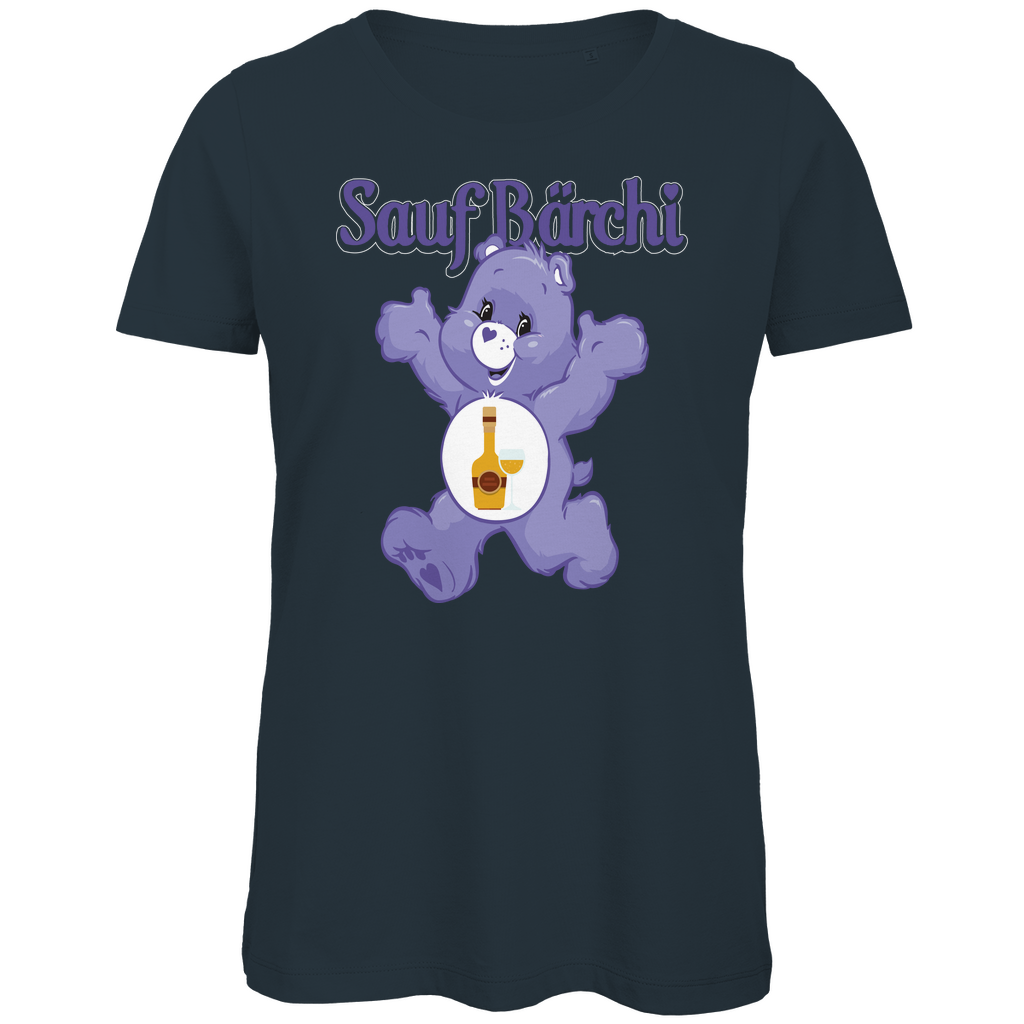 Sauf Bärchi - Glücksbärchi - Damen Premium Bio T-Shirt Dark Grey