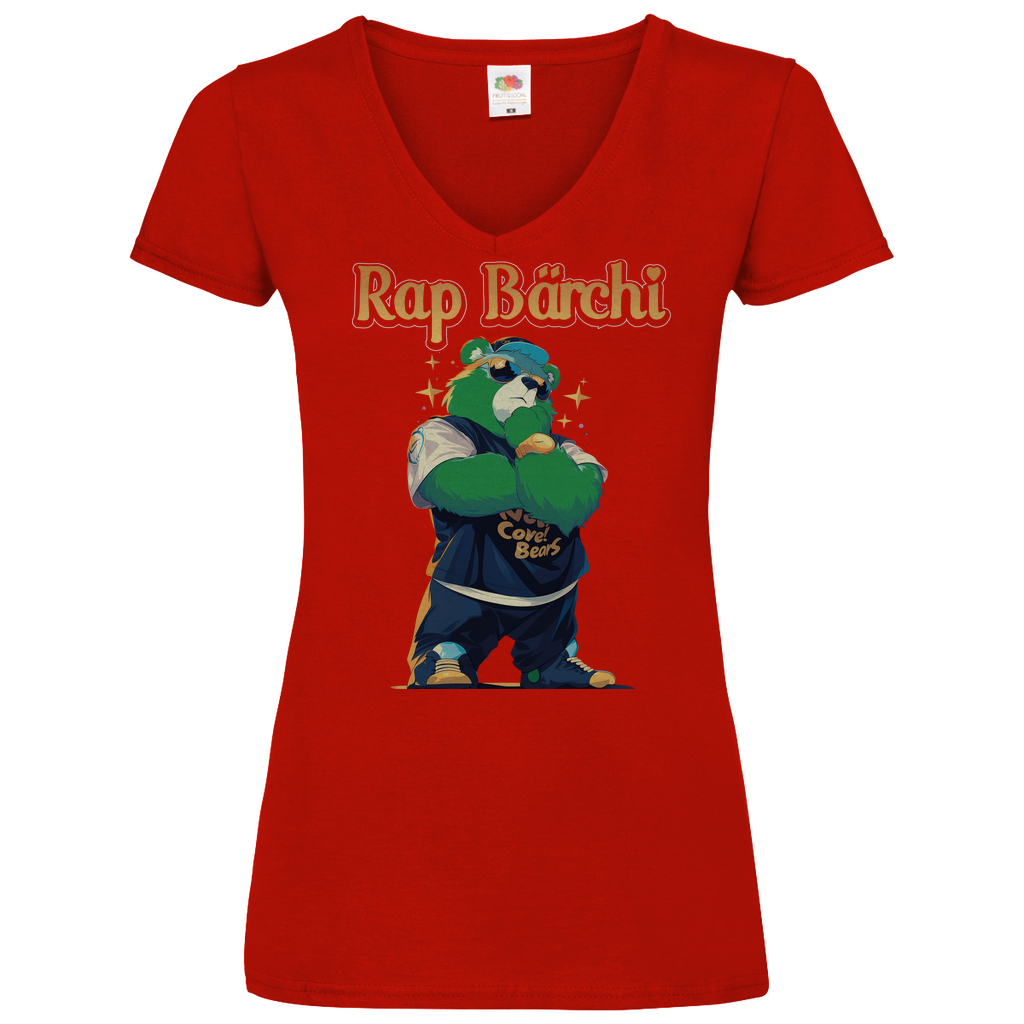 Rap Bärchi - Glücksbärchi - V-Neck Damenshirt