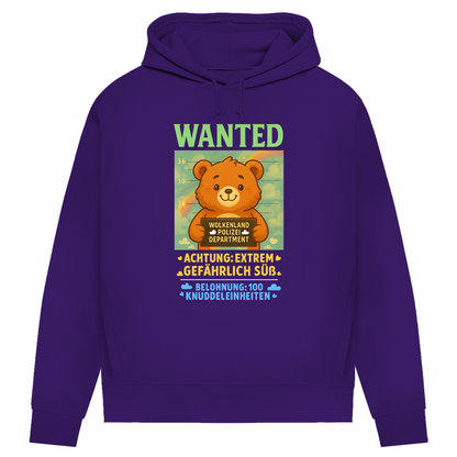 Damen Premium Bio Hoodie Wanted Glücksbärchi Wolkenland Extrem Gefährlich Süß Radiant Purple