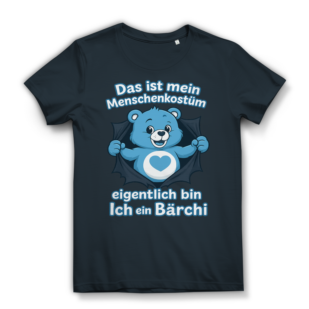 Damen Premium Bio T-Shirt Menschenkostüm eigentlich bin ich ein Bärchi Dark Grey