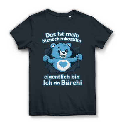 Damen Premium Bio T-Shirt Menschenkostüm eigentlich bin ich ein Bärchi Dark Grey