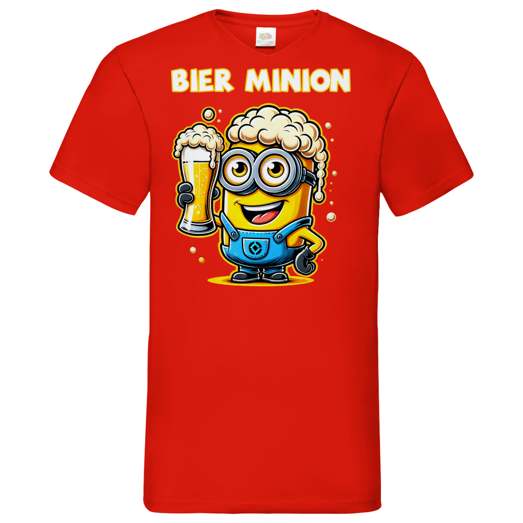 Bier Minion - Herren V-Neck Shirt