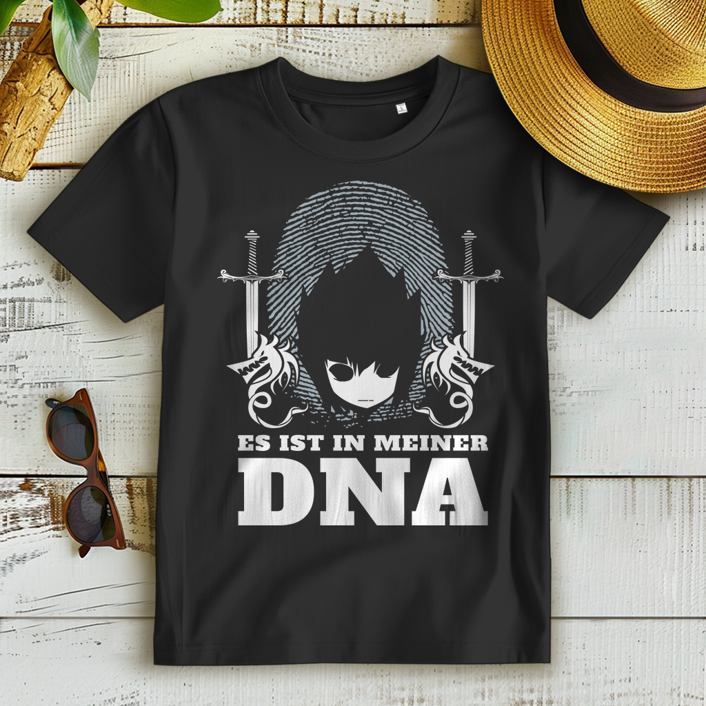 Anime T-Shirt Damen – Es ist in meiner DNA – Otaku Bio Shirt für Frauen