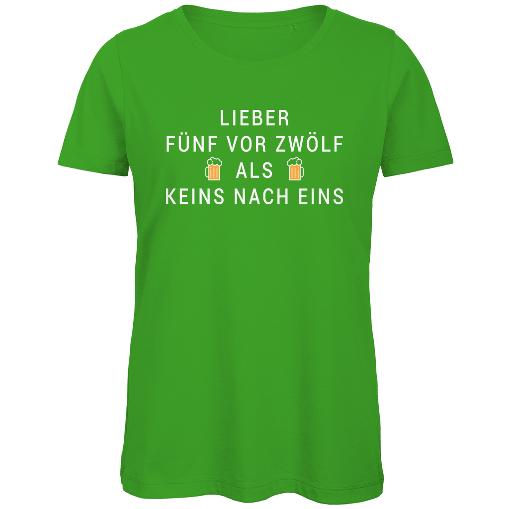 Lieber fünf vor zwölf als keins nach eins - Damen Premium Bio T-Shirt Real Green