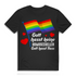 Herren T Shirt Gott hasst keine Homosexuellen Regenbogen Pride Equality LGBT Black