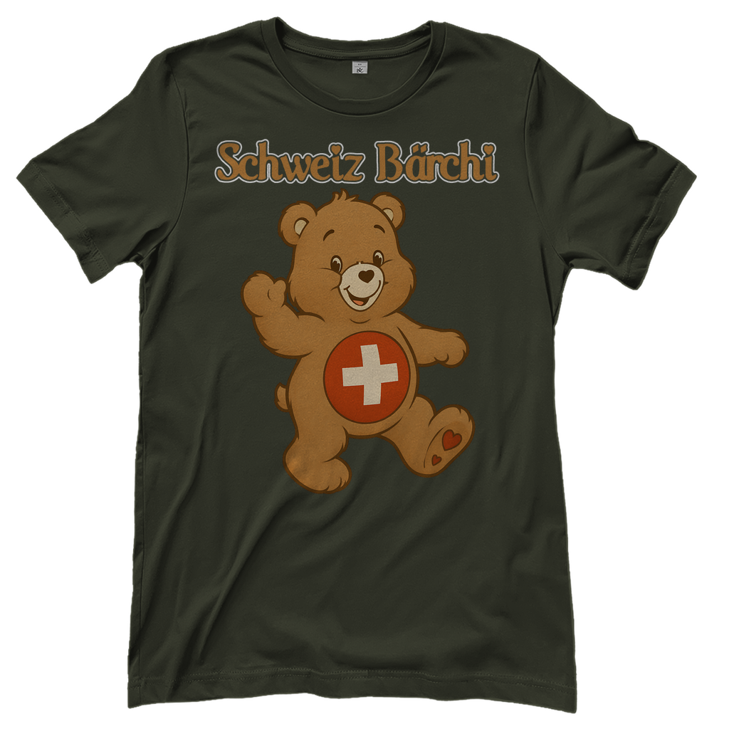 Schweiz Bärchi - Glücksbärchi - Damen T-Shirt Urban Khaki