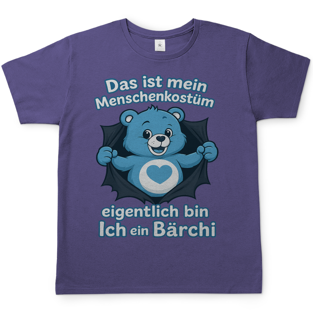 Herren T-Shirt Menschenkostüm eigentlich bin ich ein Bärchi