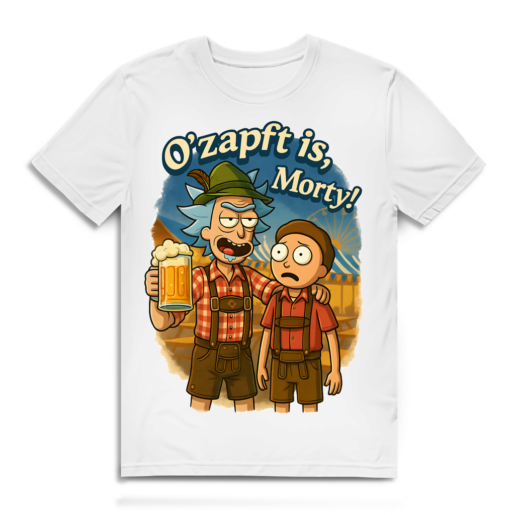 O´Zapft is Morty! Rick &amp; Morty Oktoberfest Bier - Herren Premium Bio T-Shirt White