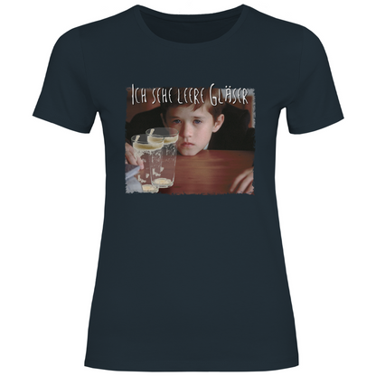 Ich sehe leere Gläser - Damenshirt Dark Grey Solid