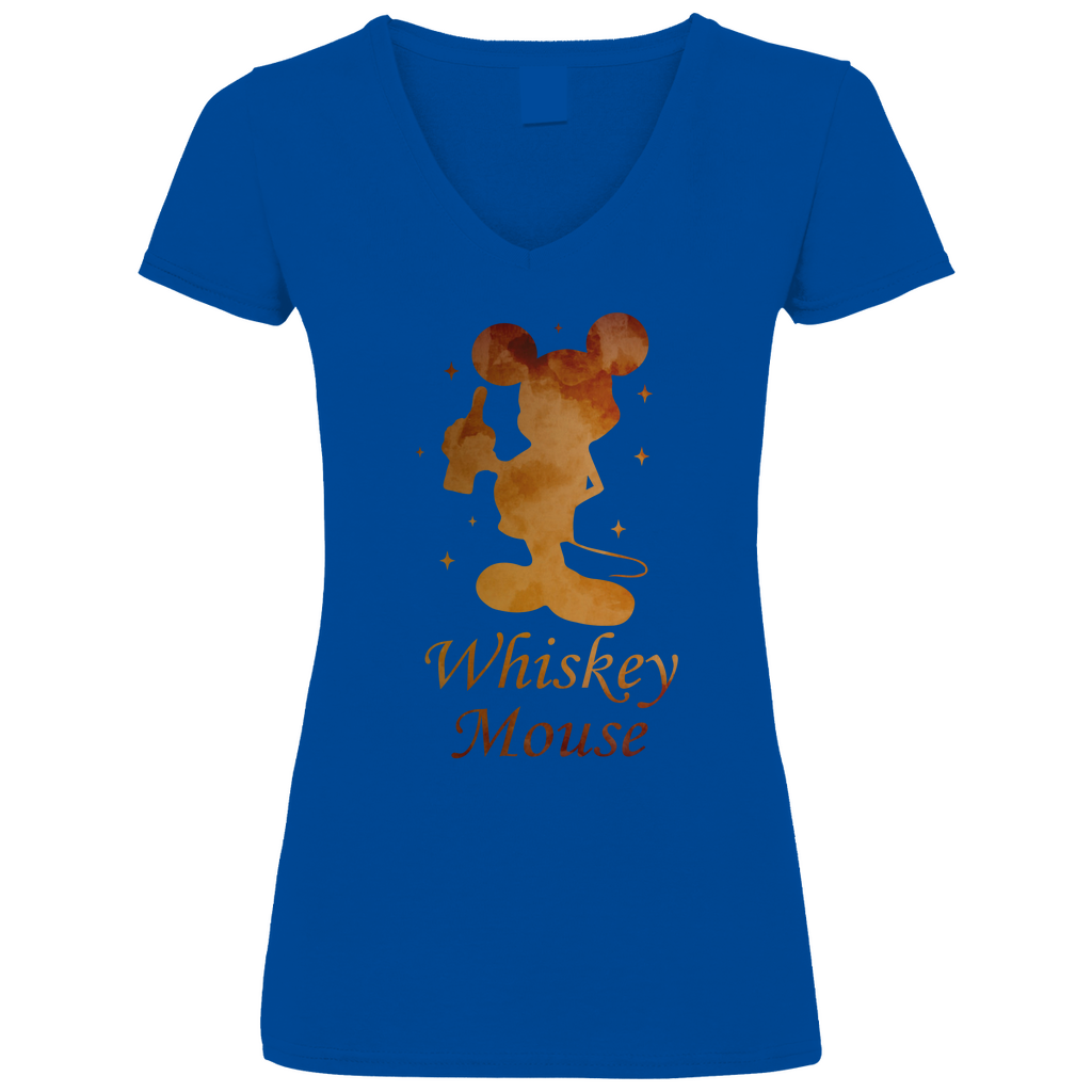 Whiskey Mouse - Prinzessin Aquarell - V-Neck Damenshirt