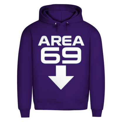Herren Premium Bio Hoodie Area 69 Radiant Purple