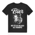 Bier statt Therapie Shirt – Lustiges Geschenk für Männer mit Durst Black