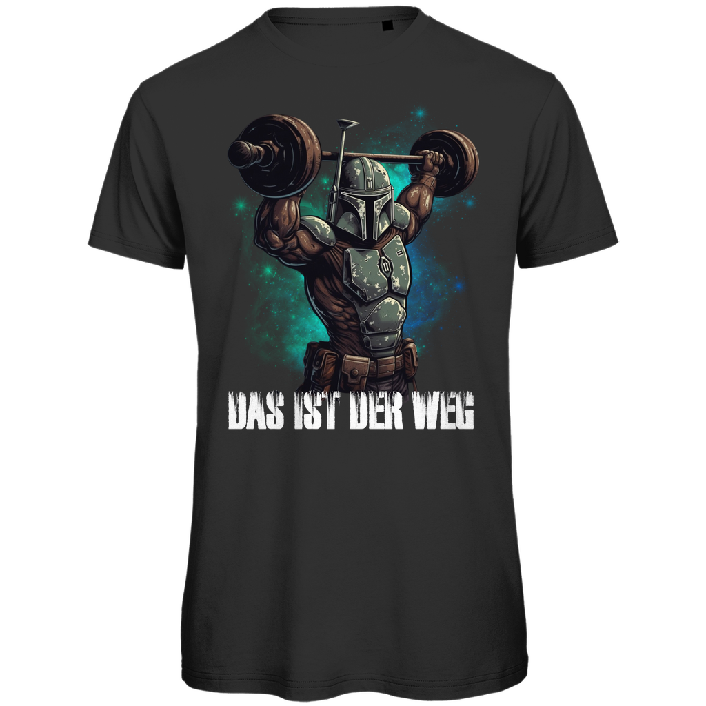 Mandalorian Fitness Gym das ist der Weg - Herren Premium Bio T-Shirt Black