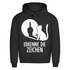 Herren Premium Bio Hoodie Erkenne Die Zeichen Katze Katzenliebhaber Black Pure