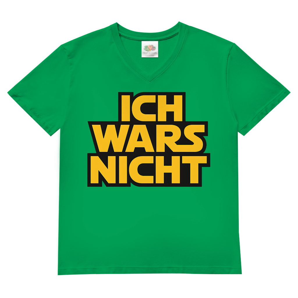 Ich Wars Nicht - Herren V-Neck T-Shirt Kelly Green