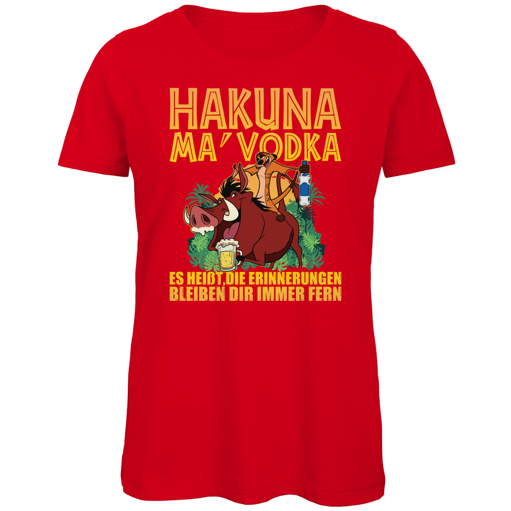 Hakuna Ma Vodka Timon und Pumbaa - Damen Premium Bio T-Shirt Red