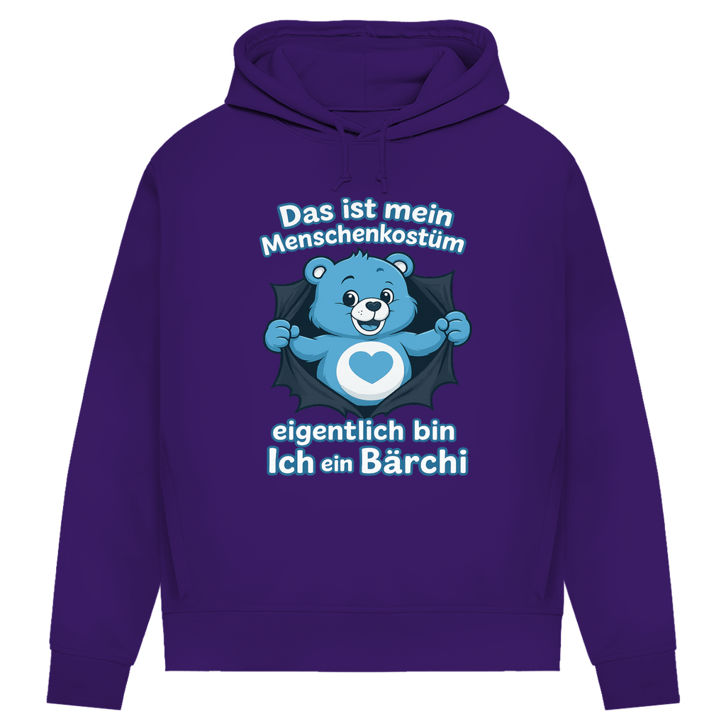 Damen Premium Bio Hoodie Menschenkostüm eigentlich bin ich ein Bärchi Radiant Purple
