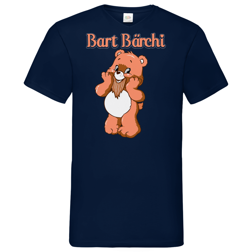 Bart Bärchi - Glücksbärchi - Herren V-Neck Shirt Navy