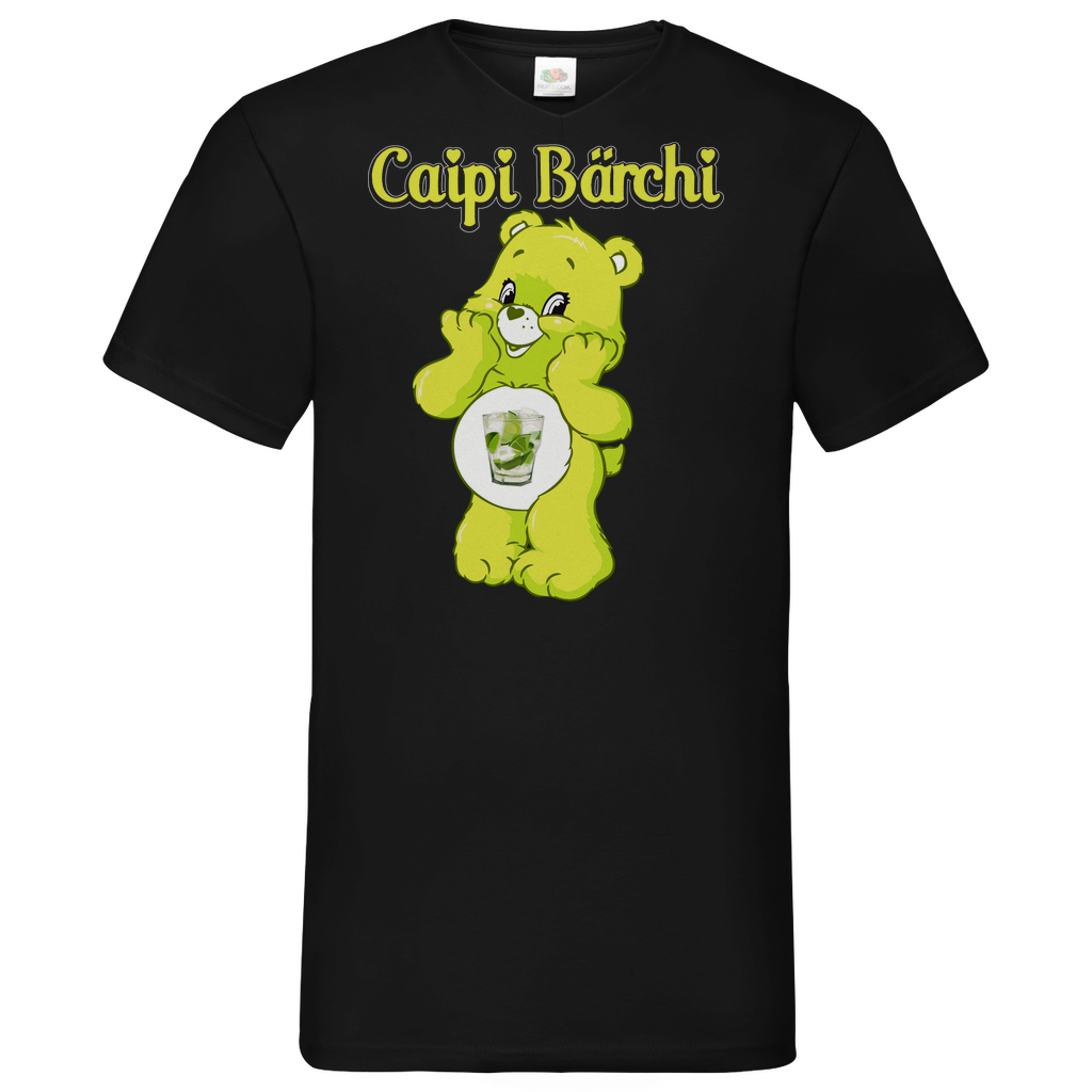 Caipi Bärchi - Glücksbärchi - Herren V-Neck Shirt Black