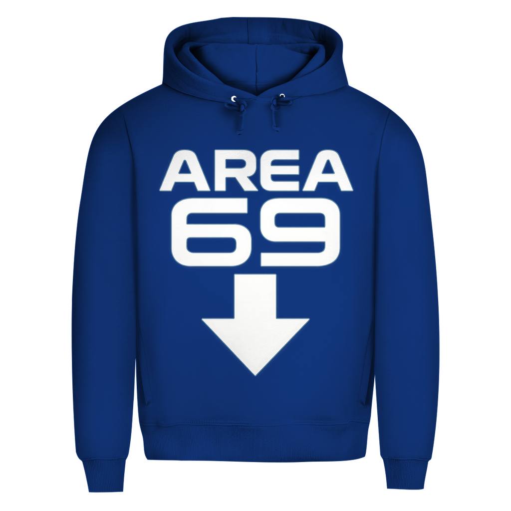 Herren Premium Bio Hoodie Area 69 Royal