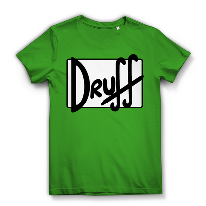 Damen Premium Bio T-Shirt druﬀ – Bold Retro Logo Design im Cartoon-Style Real Green