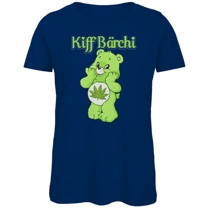 Kiff Bärchi - Glücksbärchi - Damen Premium Bio T-Shirt Navy