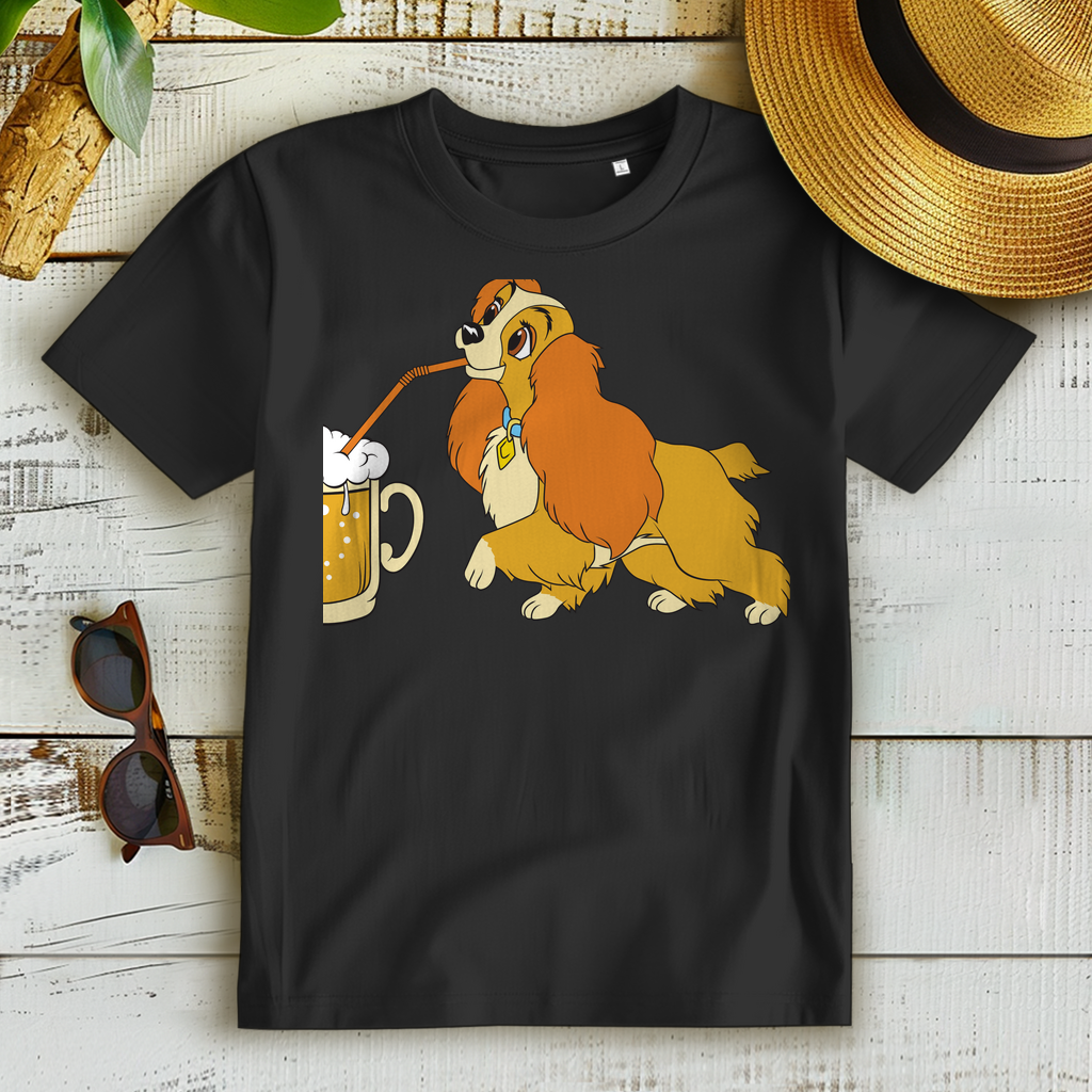 Bier Hund Shirt Frauen – Funshirt mit Susi aus Susi und Strolch Black
