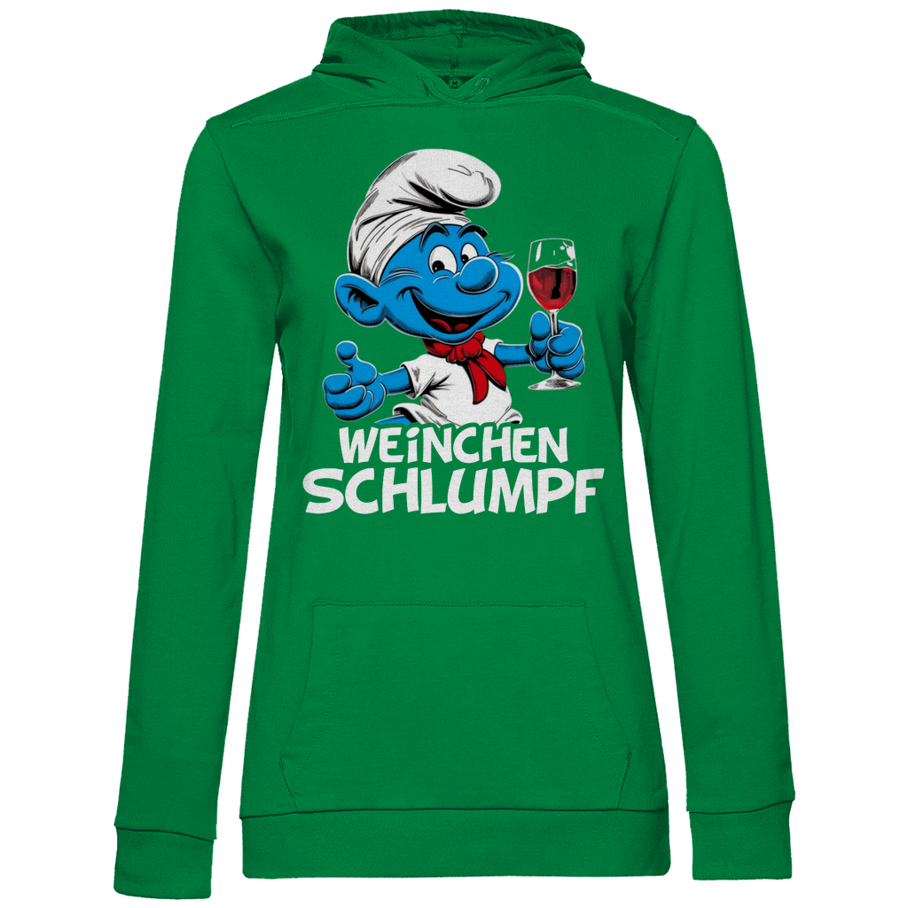 Weinchen Schlumpf Grafik - Damen Hoodie