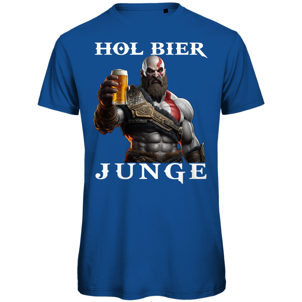 Kratos God of War hol Bier Junge - Herren Premium Bio T-Shirt Royal Blue