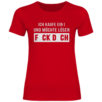 Ich kaufe ein I und möchte lösen - Damenshirt Red