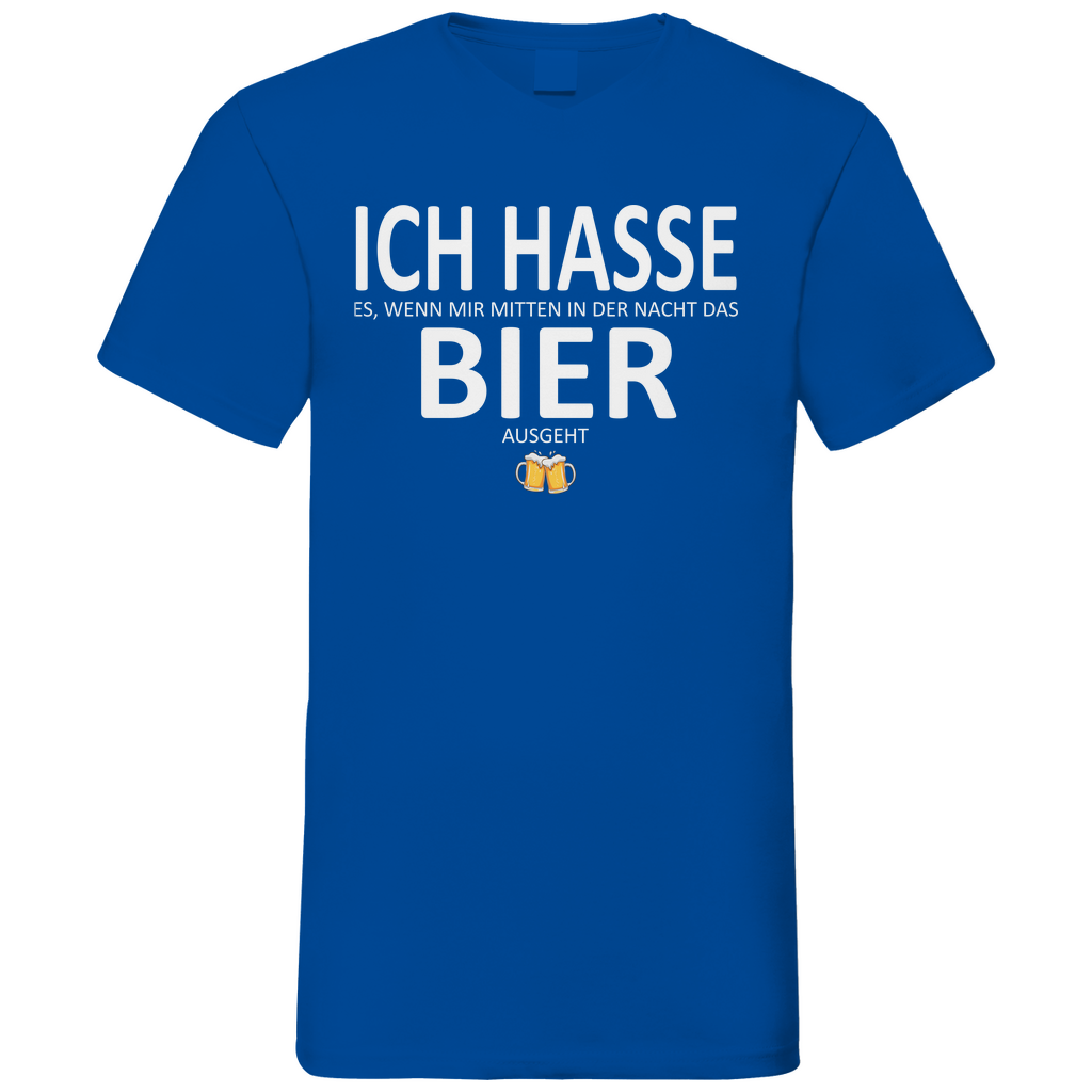 Hasse es wenn mir Bier ausgeht - Herren V-Neck Shirt