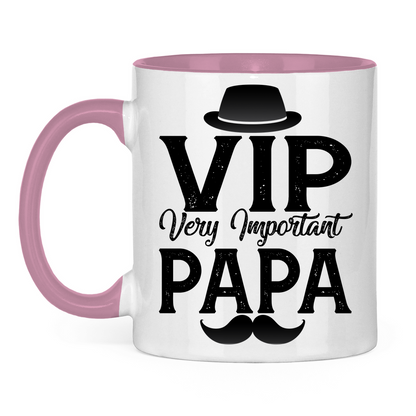 VIP very important Papa - Tasse zweifarbig Pink