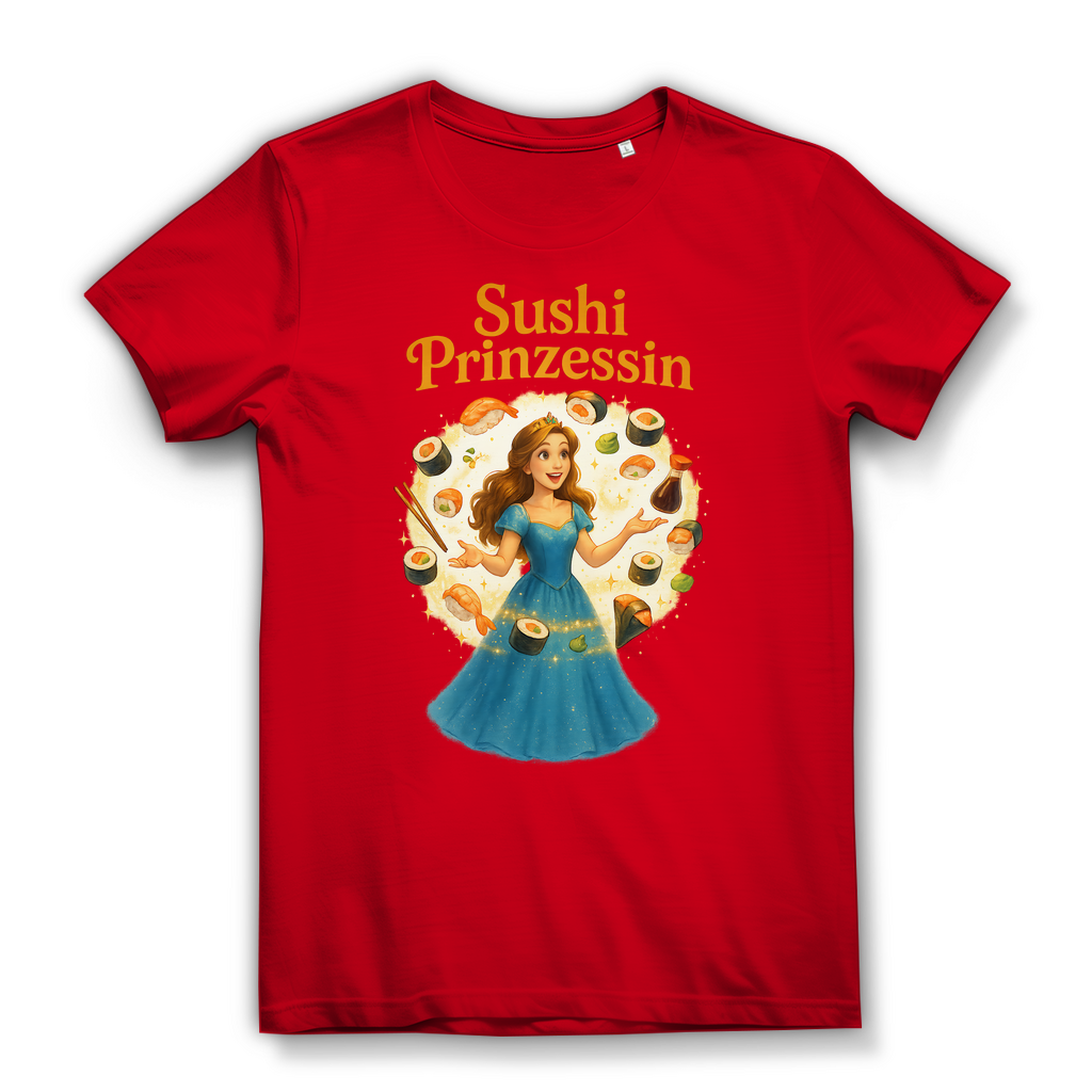 Sushi Prinzessin - Damen Premium Bio T-Shirt Red