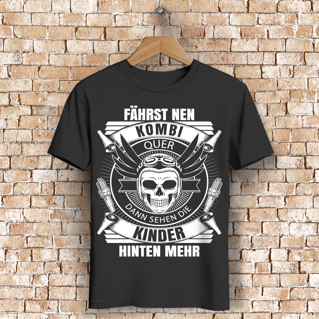 Kombi Drift Shirt Männer – „Dann sehen die Kinder hinten mehr“ PS Humor