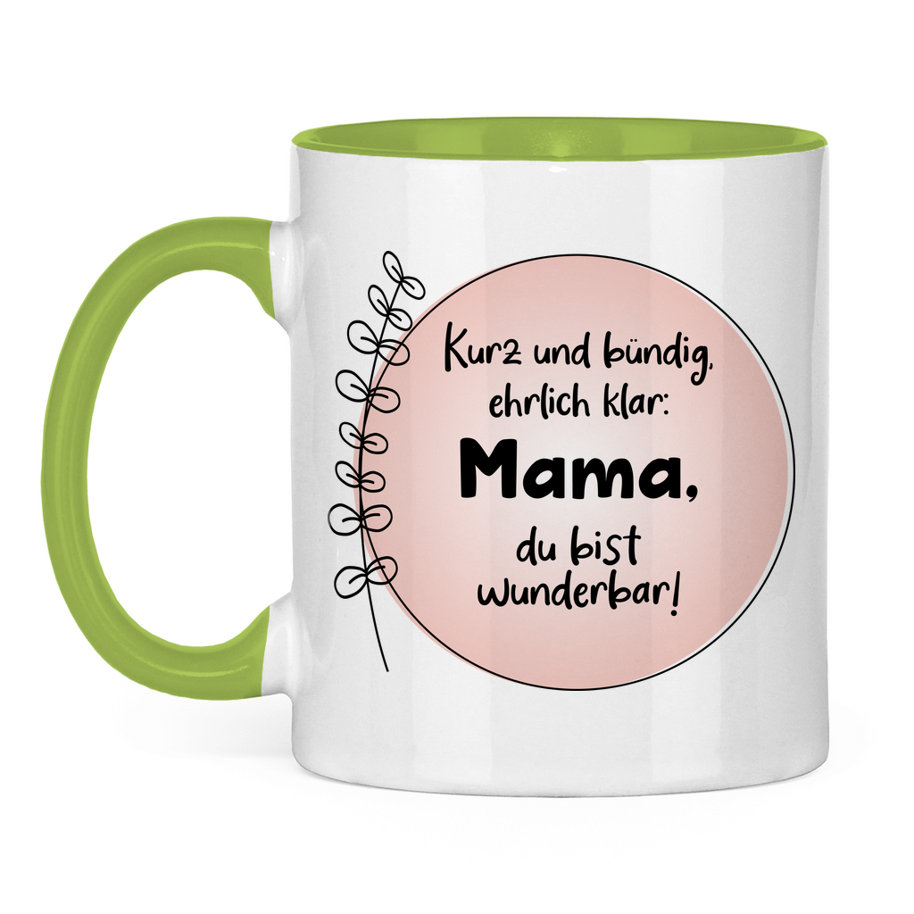 Mama du bist wunderbar! - Tasse zweifarbig