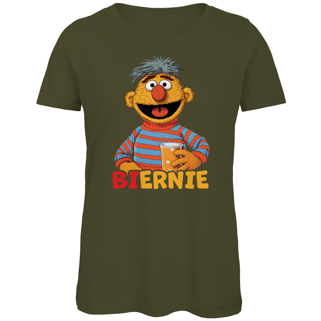 Sesamstraße - Ernie Biernie - Damen Premium Bio T-Shirt Khaki