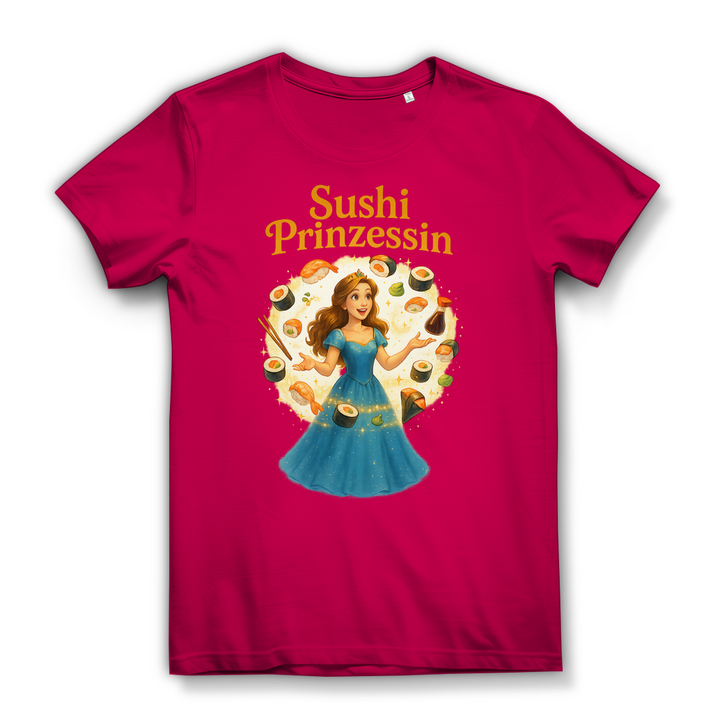 Sushi Prinzessin - Damen Premium Bio T-Shirt Fuchsia