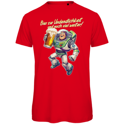 Bier zur Unendlichkeit und noch viel weiter - Buzz Lightyear Toy Story - Herren Premium Bio T-Shirt Red