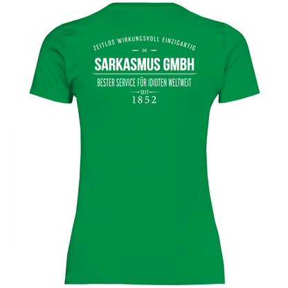 Sarkasmus GmbH bester Service für Idioten weltweit - Damenshirt Kelly Green