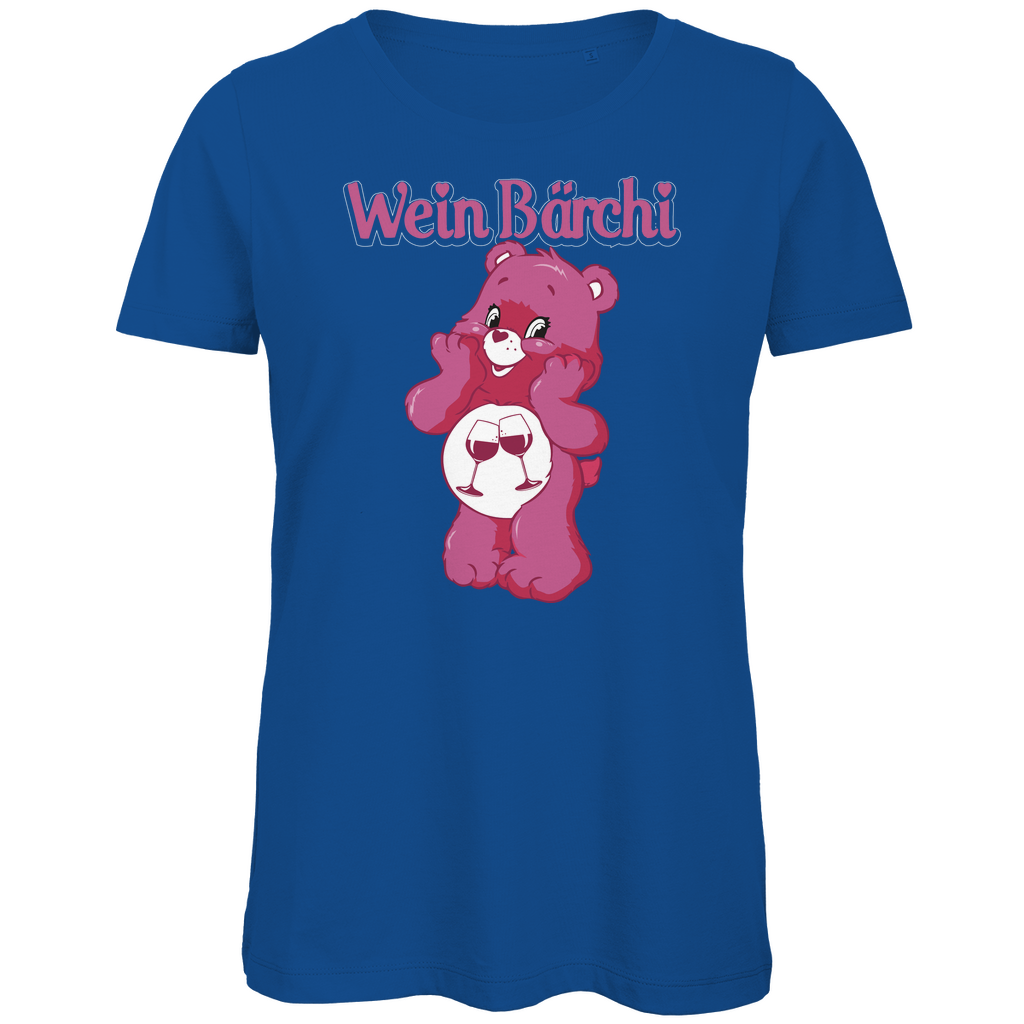 Wein Bärchi - Glücksbärchi - Damen Premium Bio T-Shirt Royal Blue