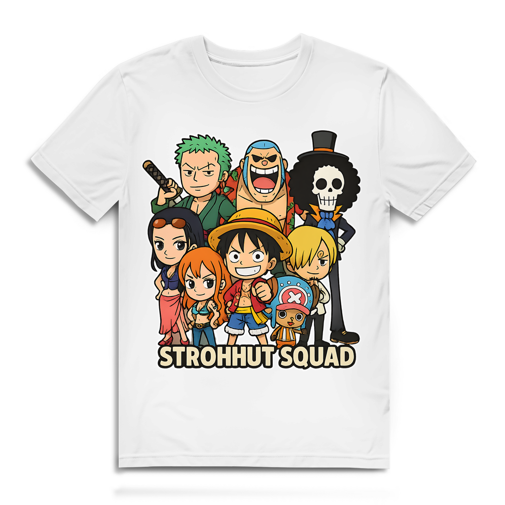 One Piece Strohhut Squad - Herren Premium Bio T-Shirt White