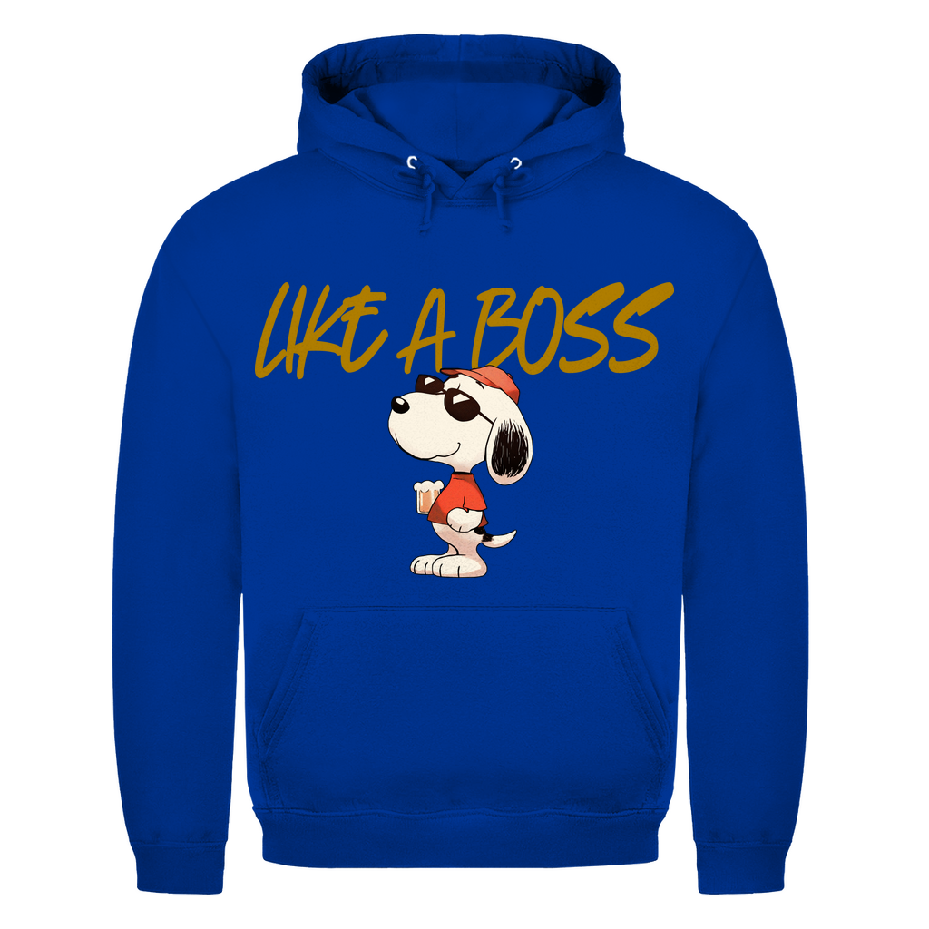 Peanuts Snoopy mit Bier Like a Boss - Herren Hoodie Royal Blue