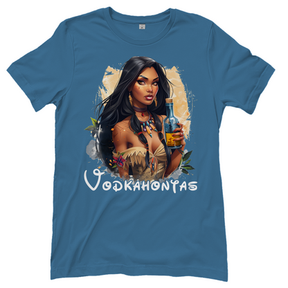 Vodkahontas Retro - Damenshirt Stone Blue