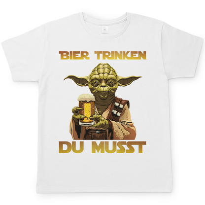 Bier trinken du musst - Yoda Star Wars - Herren Shirt