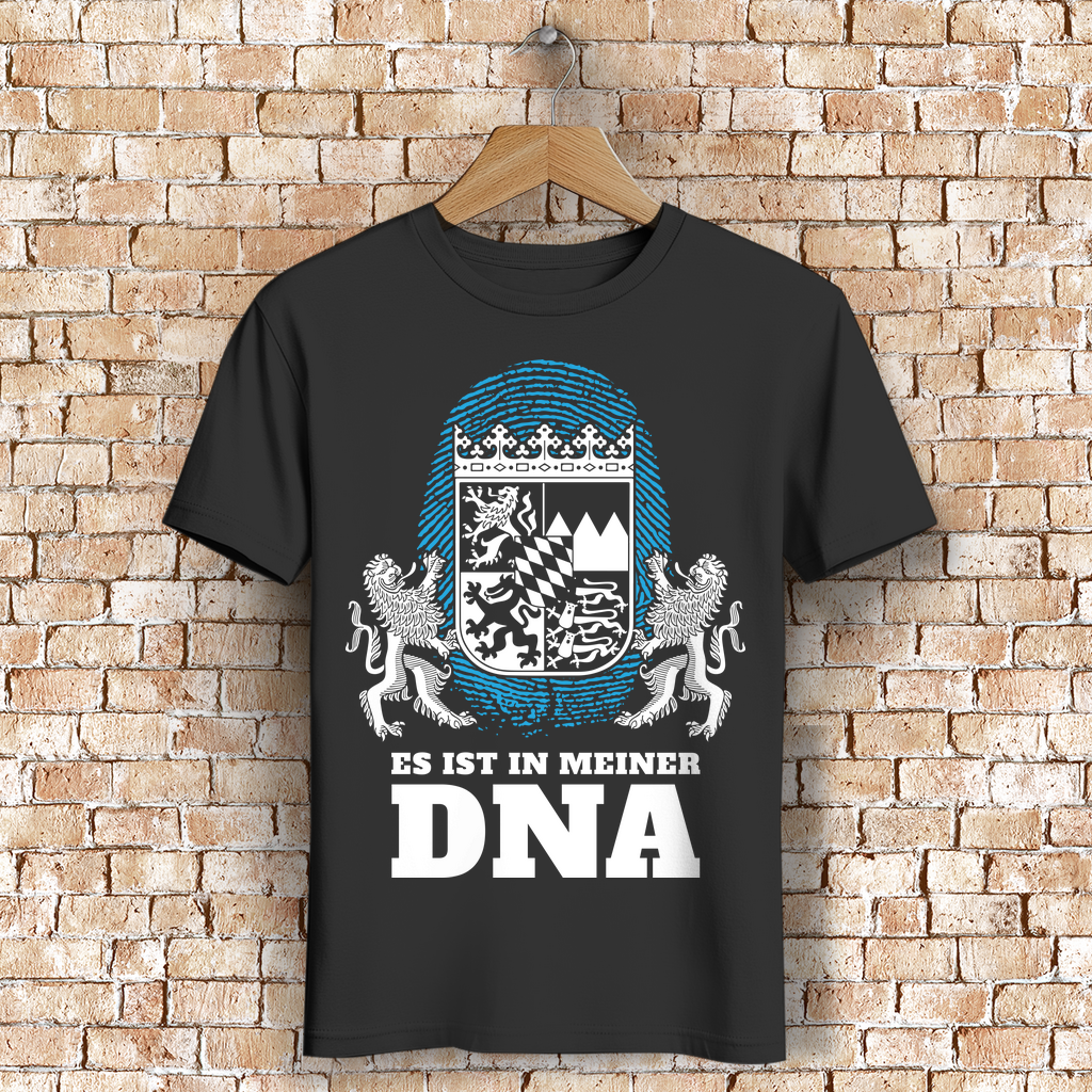 Bayern Shirt Herren – Es ist in meiner DNA – Bayerisches Wappen T-Shirt