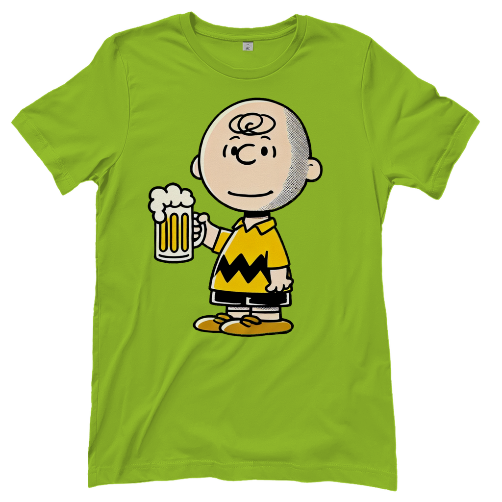 Charly Brown mit Bier - Die Peanuts - Damenshirt Orchid Green